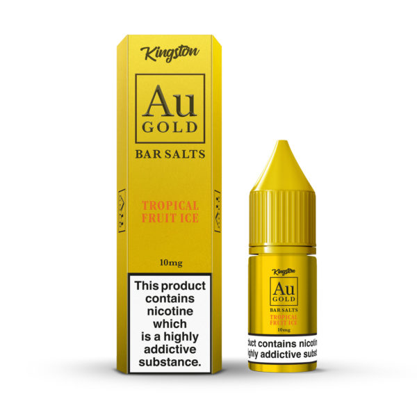 Au Gold Bar Salts 10ml - Tropical Fruit Ice - 10mg - Pack of 10