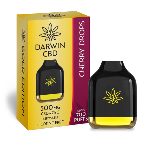 Darwin CBD 500mg Disposable - Cherry Drops - 10 Pack